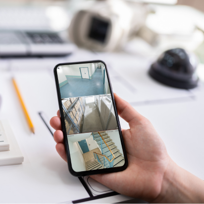 McAllen security camera feed on cell phone